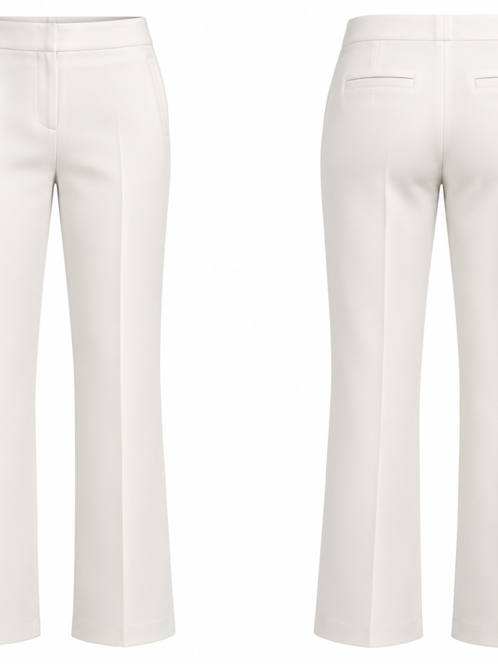 Chico's Cream Boot-Cut Dress Pants